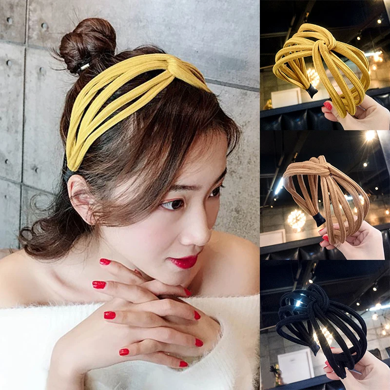 

Women Hair Accessories Girls Graceful Fashion Wide Hairband 6 Colors Candy Color Scrunchy Headband Valentines Gift 1PC