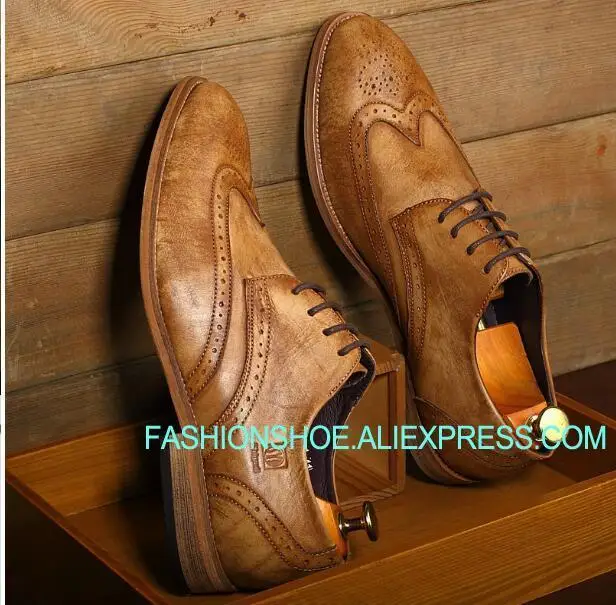

New British Brogue Carved Handmade Genuine leather Fashion Mens Formal Suit Dress Shoes