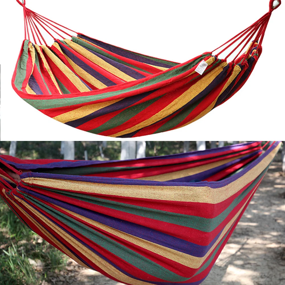 

Sunbed Travel Garden Outdoor Canvas Single Driver Camping Hanging Bed Lightweight Folding Strong Hammock Sleeping Swing