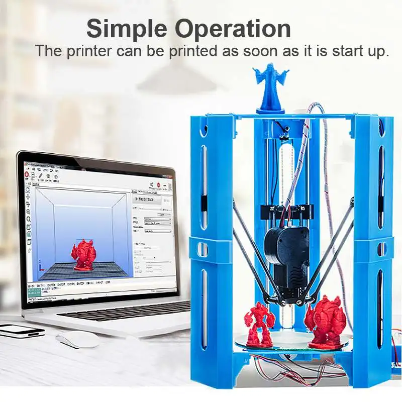 

100V-240V Desktop DIY 3D Printer 100*100mm Printing Size Support Off-line 1.75mm 0.4mm Nozzle 3D Printer