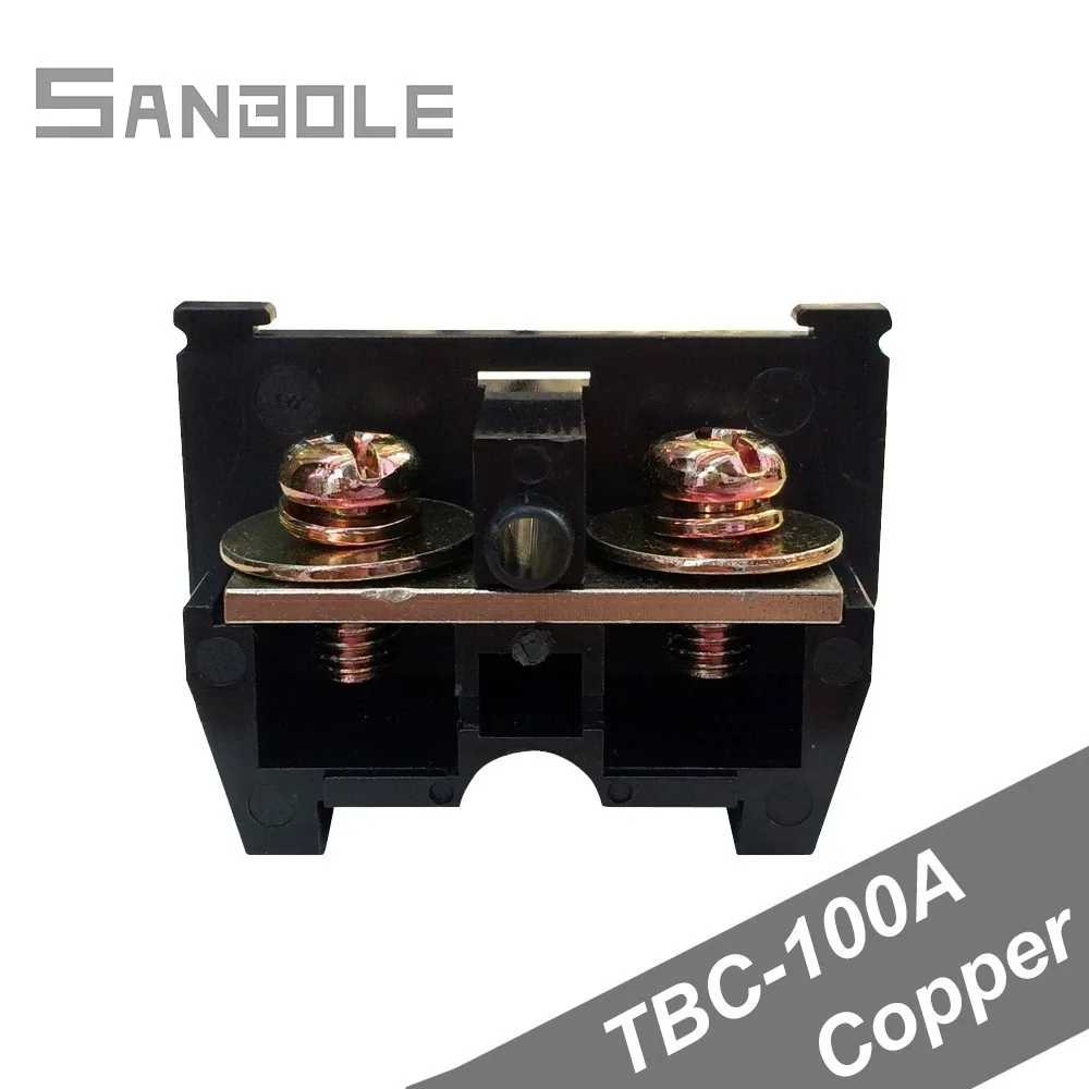 

TB-100A Black Terminal Block Group Type 100A/600V General Purpose Connection Terminal 10-25mm2 Plate Copper (10PCS)