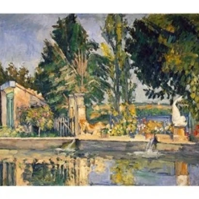 Jas de Bouffan the pool c.1876 постер печать на Поль сезан (24x18) | Дом и сад