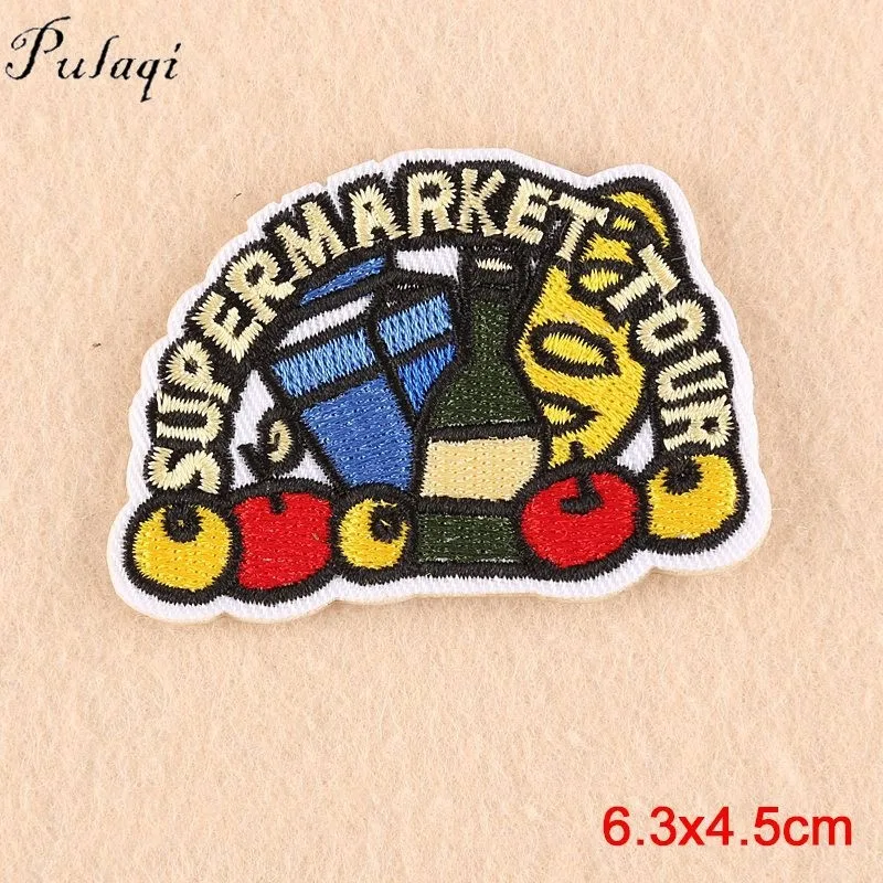 Pulaqi Yummy десерт самоклеющиеся патчи палка на одежду для детей Embriodered патч DIY Декор