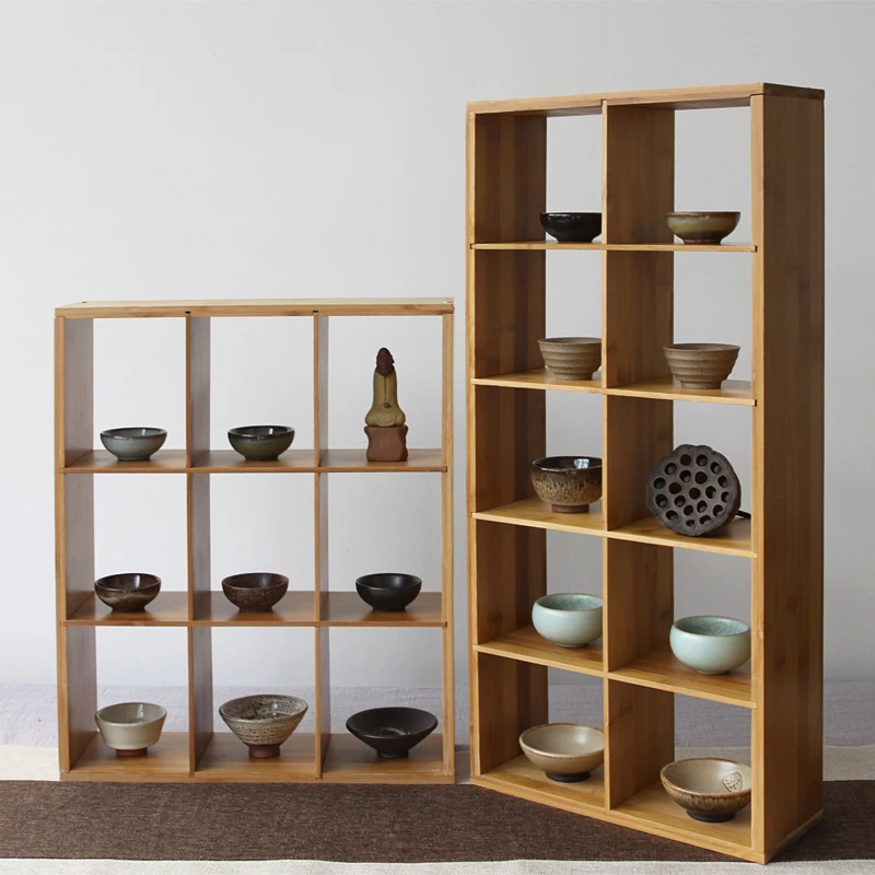 Bamboo Holder Storage Of Things Sundries Cup Rack Three Layer Wooden
Shelves Floor DIY Assembly Shelf Decorative Neatening