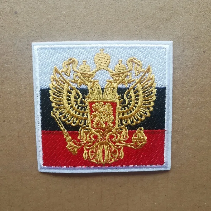Оригинальные пластыри с золотой российским гербом Tuba резиновая нашивка вышивкой