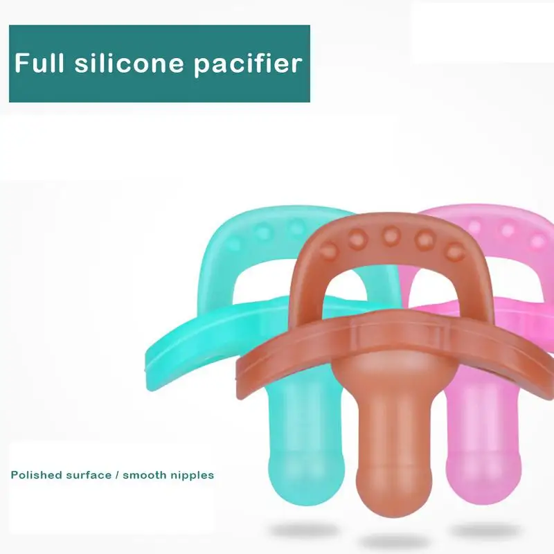 

Baby Pacifier Full Silicone Newborn Baby Orthodontic Dummy Pacifier Nipple Infant Kids Silicone Teat Nipple Soother Pacifier