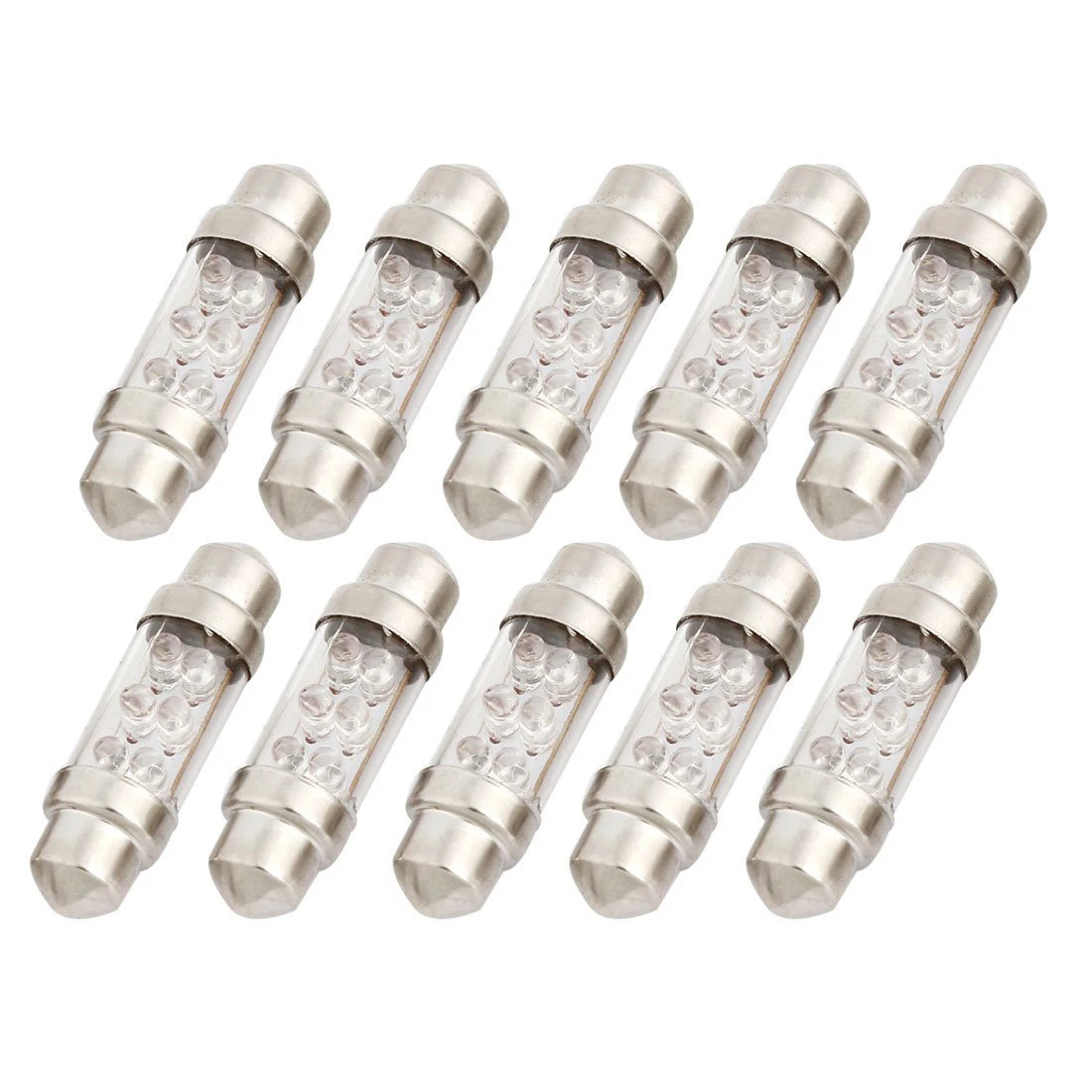 

Double-tip dome light with 6 LED arched lights, blue clear inside 10 x 36 mm