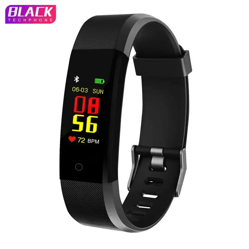 

NEW 115Plus Fitness Tracker Smart Bracelet Sleep Tracker Sport Smart Wristbands Blood Pressure Heart Rate Monitoring Smart Watch