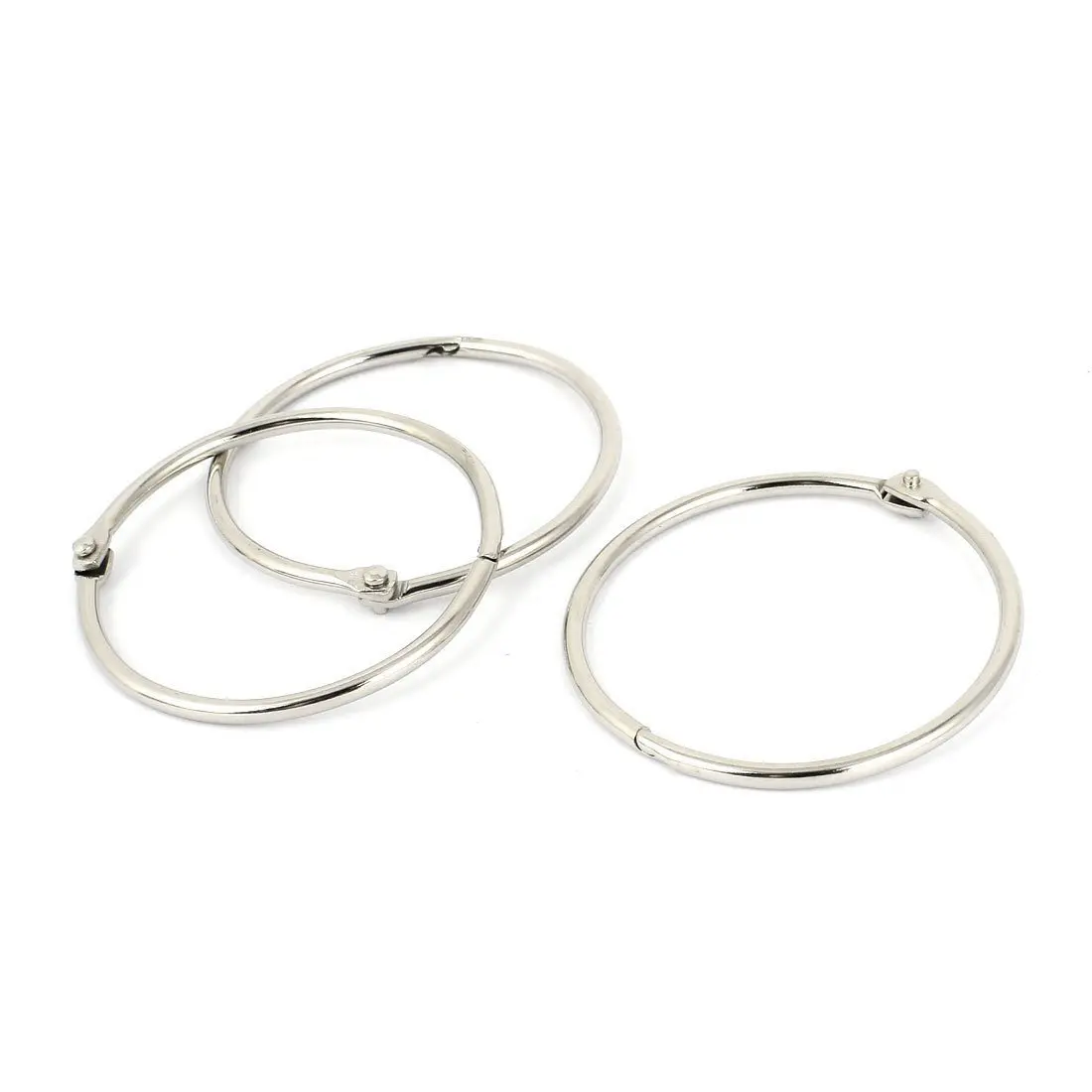 

AAAJ-3 Pieces Metal Book Loose Sheets Filing Cabinet Hinge Ring Interior Diameter 5.1cm