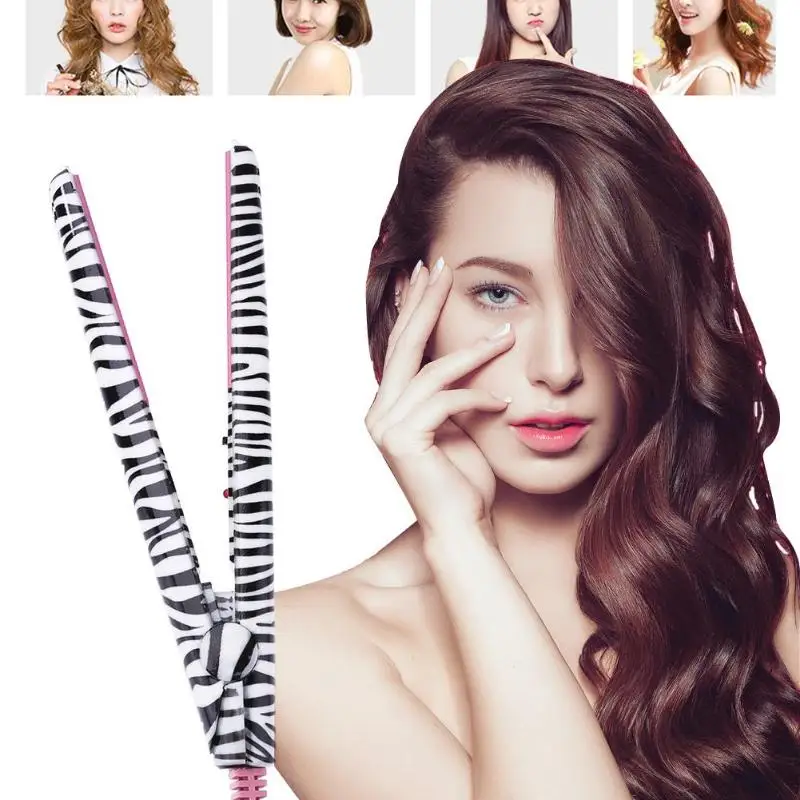 Новый Professional Hairstyling портативная Керамическая Мини плоские Зебра утюжки для выпрямления волос Инструменты для укладки волос утюжок для