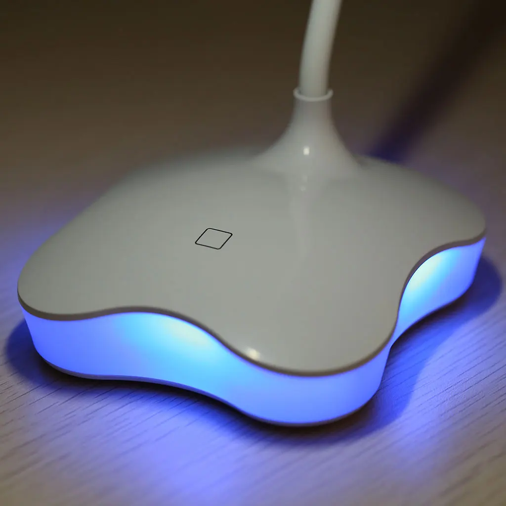  USB Rechargeable 3 Level Dimmable Clover LED Sensor Desk Light Eye-Protection Lamp Flexible Night L - 32681417537