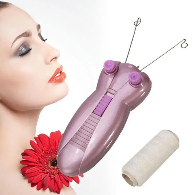 

Butterfly Shape Rechargeable Hair Remover Facial Cotton Thread Portable Epilator Smooth Touch Removal Instant Pain Free Safely