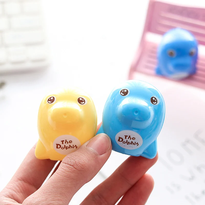 

Cute Colorful Single Hole Pencil Sharpener Kawaii Dolphin Pen Sharpeners For Girls Back To School Supplies Korean Stationery