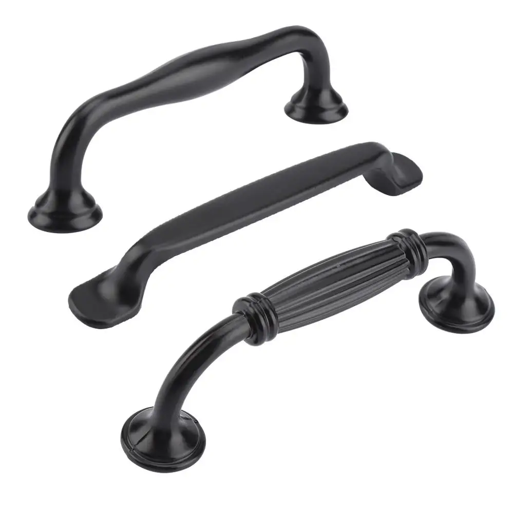 

Sturdy Durable Black Door Handle for Cabinet Wardrobe Drawer Cupboard