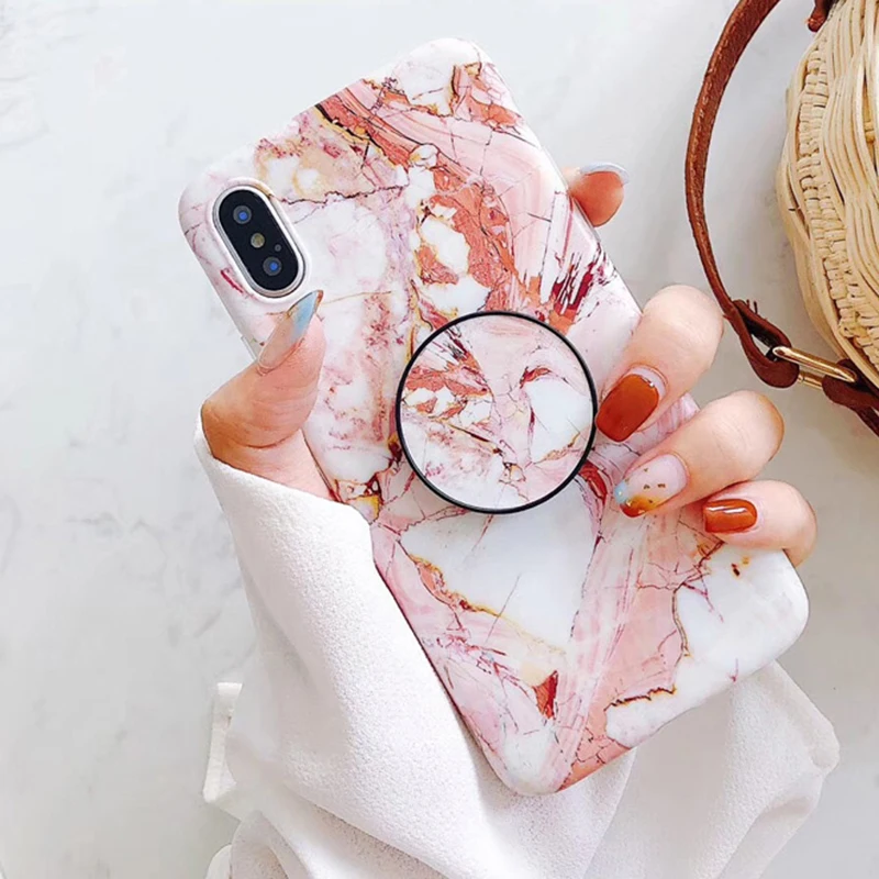 

GCWXRO Fashion Marble Stone TPU Case For Iphone X XR XS MAX 6 6S 7 8 Plus Soft Back Cover For Iphone 8 Plus Case For Iphone 7 6S