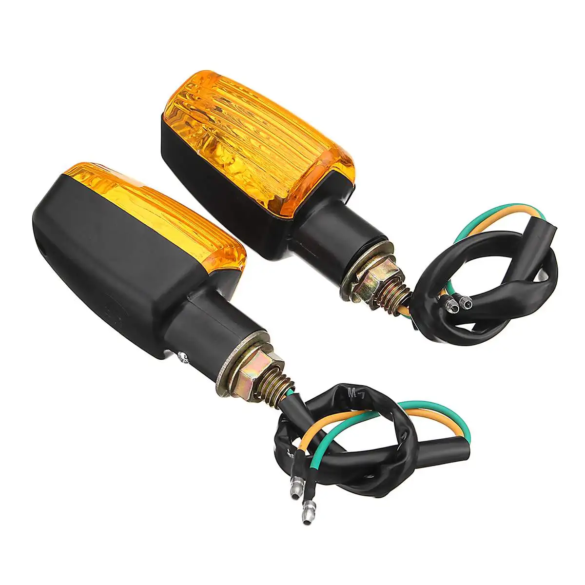 

1x/2x Universal Motorcycle Plastic Turn Signal Indicator Light DC 12V Amber Lens for Honda for Yamaha for Kawasaki for Suzuki