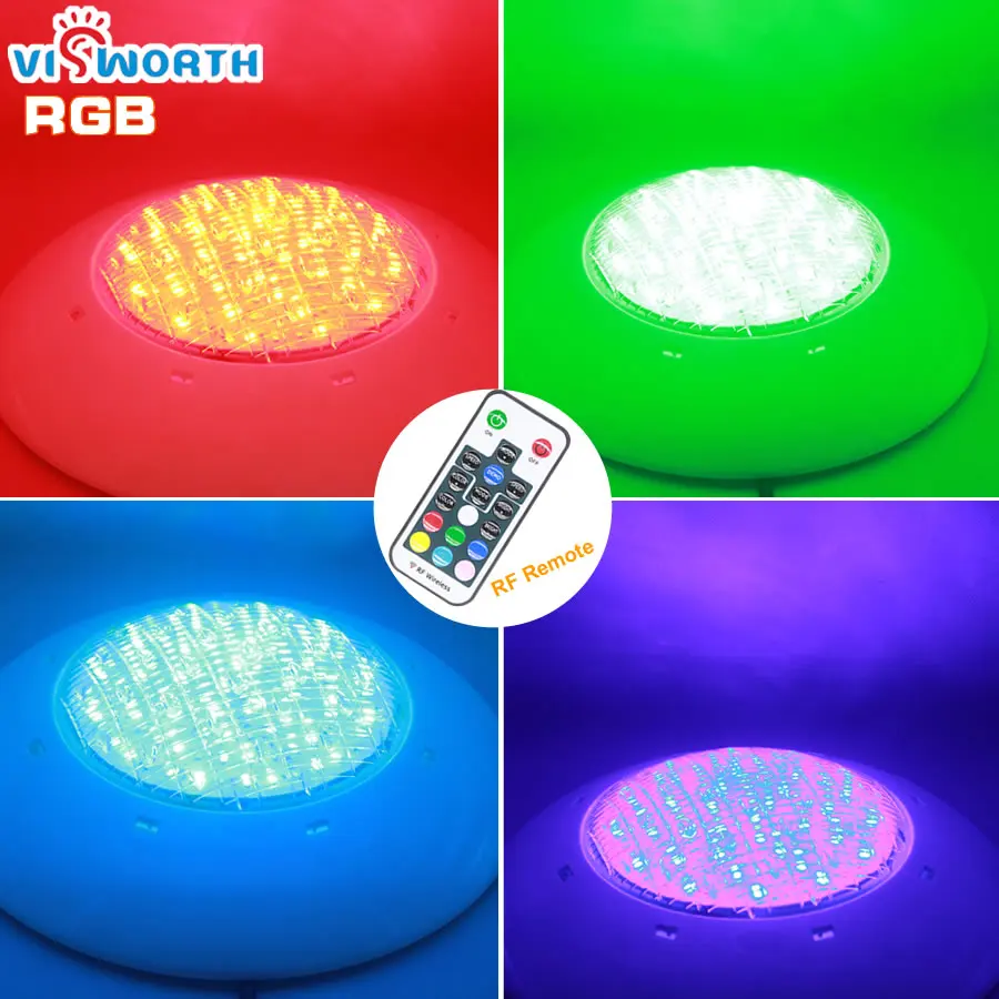 [VisWorth 24 W 36 W Led luz piscina IP68 impermeable AC/DC 12 V RGB al aire libre luz subacuática estanque Led Piscina Luz foco