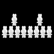 10 шт. белый кролик в форме пенопласта Пенополистирол украшения DIY ремесло вечерние украшения, 14x7 см