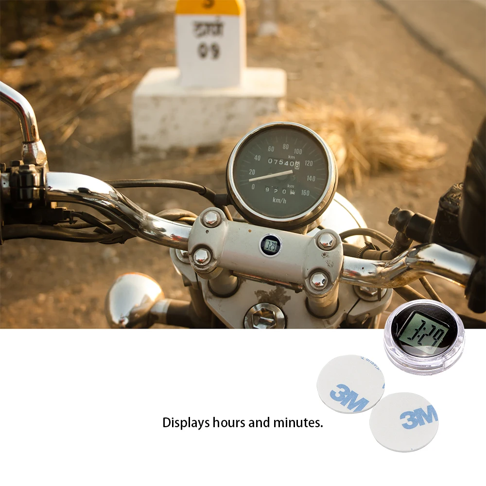 Мини-часы мотоциклетные часы водостойкие часы с креплением на руль мото цифровые часы мото часы