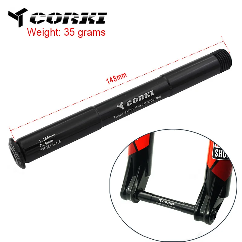 Bicycle barrel shaft Front fork hub Quick release quick dismantling Aluminum alloy 35G