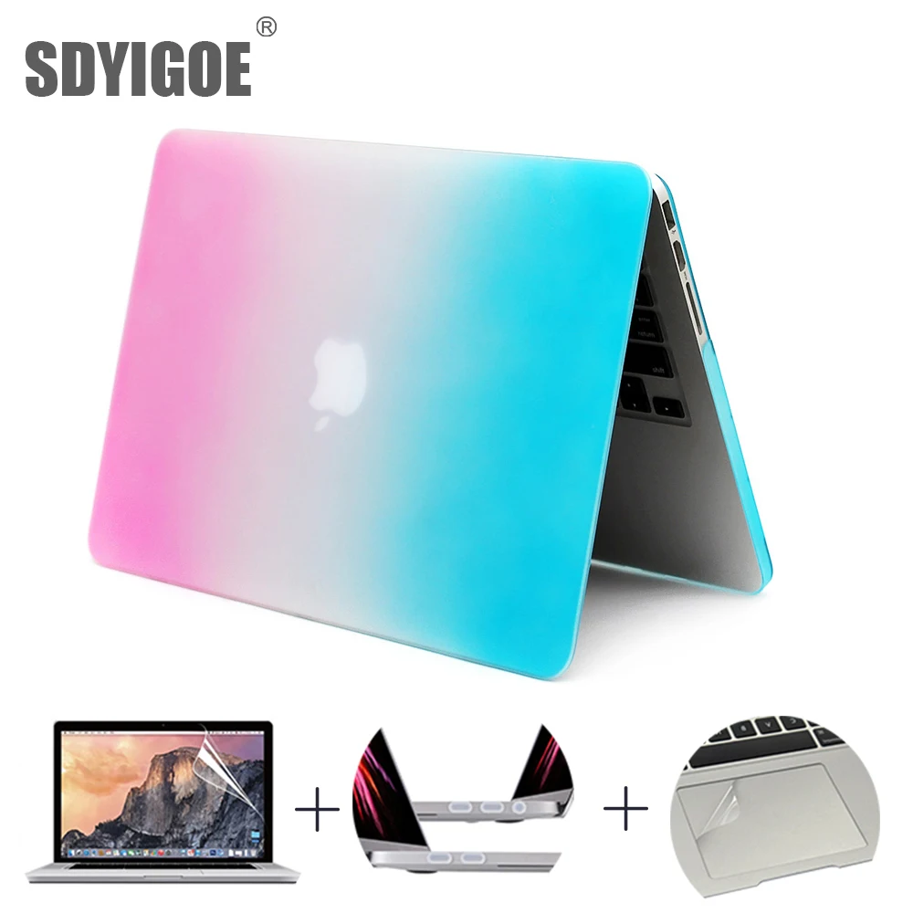 Матовый устойчивый к царапинам чехол для ноутбука MacBook retina pro13 15 12 11 дюймов с/из сенсорной панели A1706 A1707 A1990 13air A1932