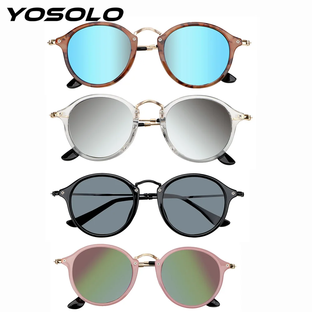 

YOSOLO Personality Sunglasses Retro Metal Frame Driver Sun glasses Eye Wear Windproof Motorcycle Protective Glasses