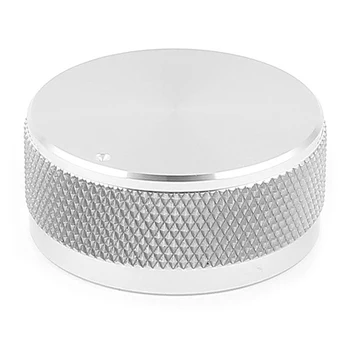 

35x16x6mm Silver Tone Solid Aluminum Hifi Speaker Radio Volume Knobs