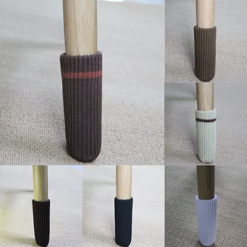 

4Pcs Protector Furniture Feet Sleeve Table Cover Anti-slip Chair Leg Socks Floor Protection Knitting Thicken