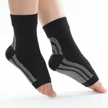 Sports High Elastic Compression Socks Foot Black Medium Massage Jacquard Health Socks All Seasons