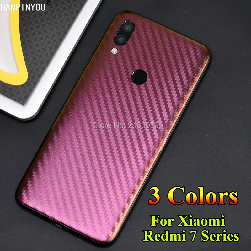 

For Xiaomi Redmi 7 / Y3 / Note 7 / 7 Pro 3D Gradient Carbon Fiber Full Back Cover Decal Skin Phone Protective Sticker Film