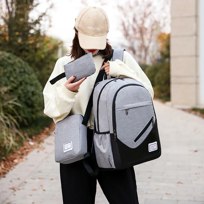 

3-piece mochila anti theft laptop Backpack men women Male Computer Student Bag Outdoors kanken school bags teenage girl bagpack
