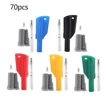 

70pcs Plug P3005B 1000V/10A Welding/Assembling 4mm Safety Banana Plug Multi-meter Connector good good