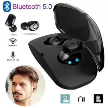 

Bluetooth 5.0 Headset TWS Wireless Earphones Mini Earbuds Stereo bluetooth earphone