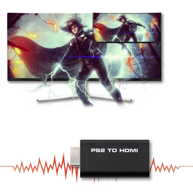 HDV-G300 PS2 к HDMI 480i/480p/576i аудио-видео конвертер адаптер с 3 5 мм аудио Выход