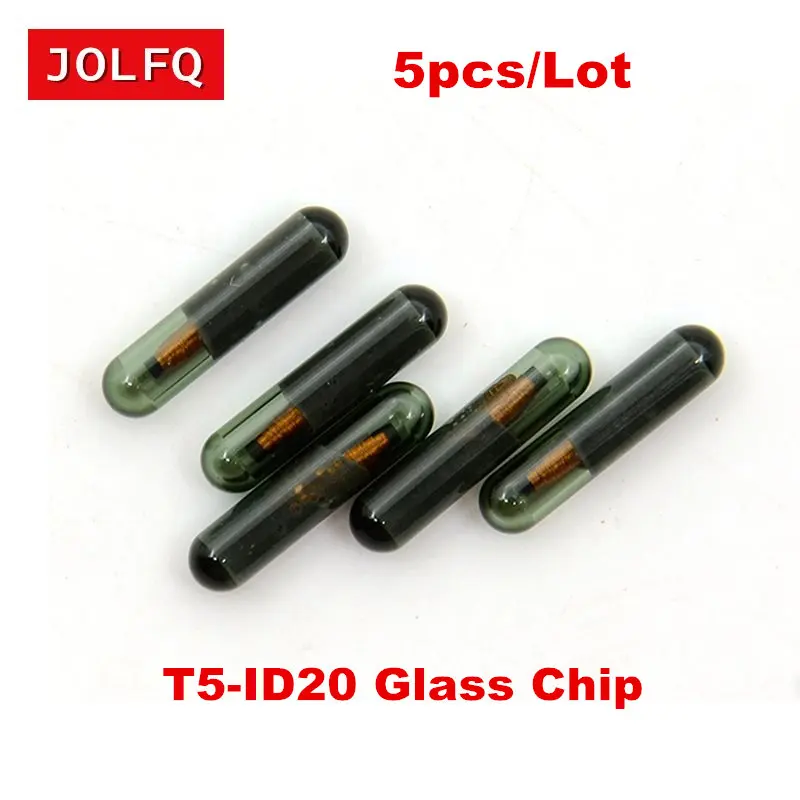 

New Auto Transponder Glasses Chip, 5pcs/lot Free Shipping High Quality Car Key Chip T5 (ID20)