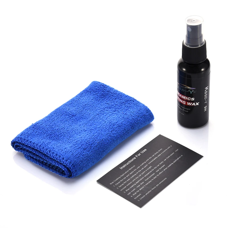 

50mL Car Polishing Glass Coating Wax Curing Crystalline Wax Deep Scratch Repair Car Coating kits Ceramic Polish Paint Care 1set