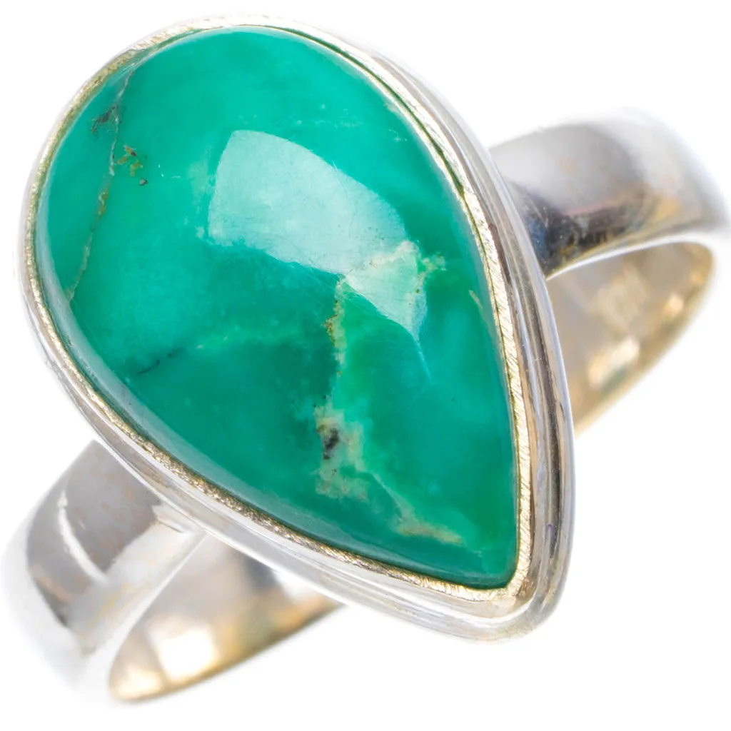 

Natural Turquoise Handmade Unique 925 Sterling Silver Ring 6.25 A1176