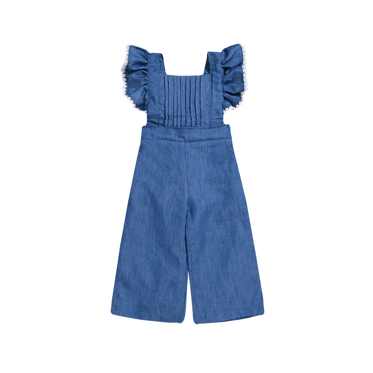 

2019 Newest Style Toddler Kids Baby Fashion Girl Summer Strap Romper Jumpsuit Pants Outfits Pockets Size 1-6Years