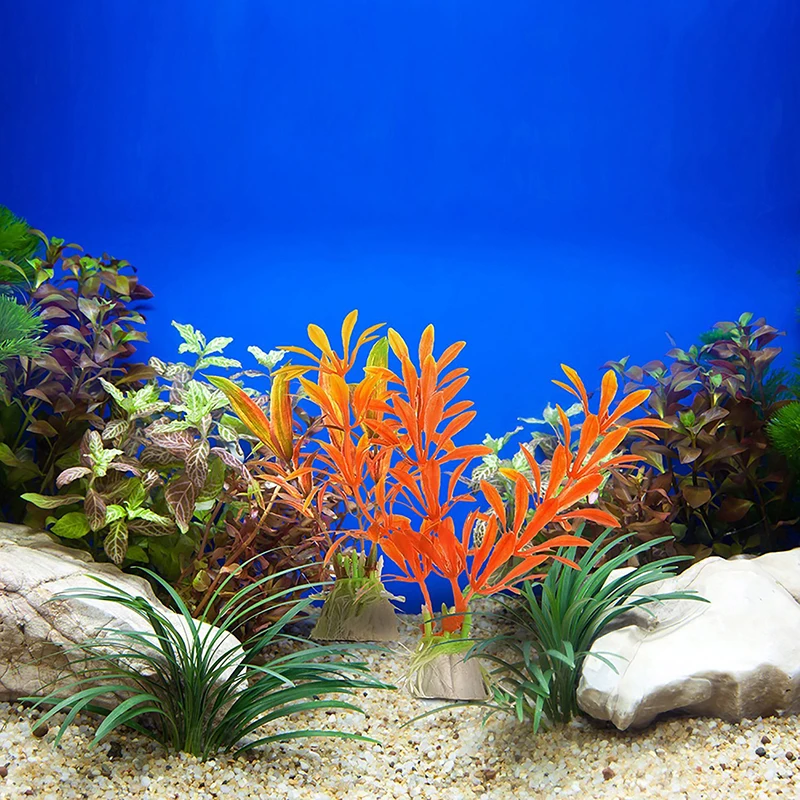 10 шт. набор искусственный Пластик цветы Искусственный аквариум подводной лодки Зеленая трава Яркие Fish Tank орнамент резервуар с водорослями