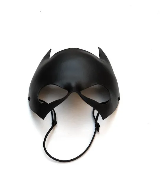Black Half Face Leather Mask Halloween Movie Props Cosplay Handmade Mask Costume