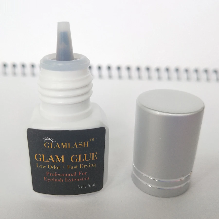 GLAMLASH 5/10ml 1 second fast dry strong false eye lash extension glue adhesive Low Smell No simulation mink eyelash glue