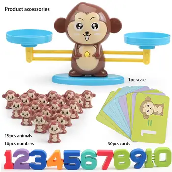

Children Early Education Toy Animal Balance Scale Mathematical Digital Addition Counting Teaching Tool Kids Family Table Game