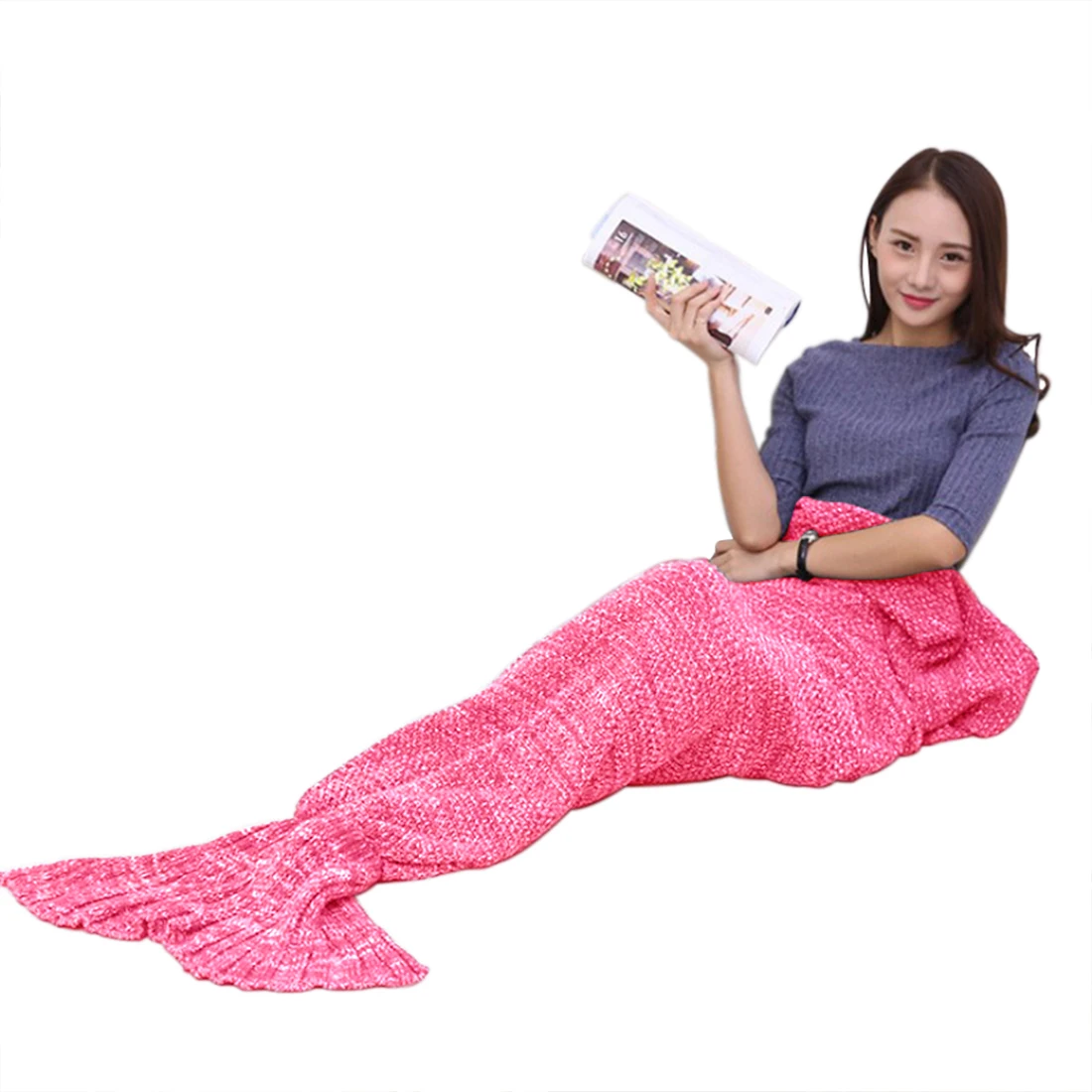 Кашемировое одеяло с хвостом русалки, трикотажное одеяло ручной работы, одеяло русалки для женщин, детское одеяло, супер мягкая кровать, одеяло