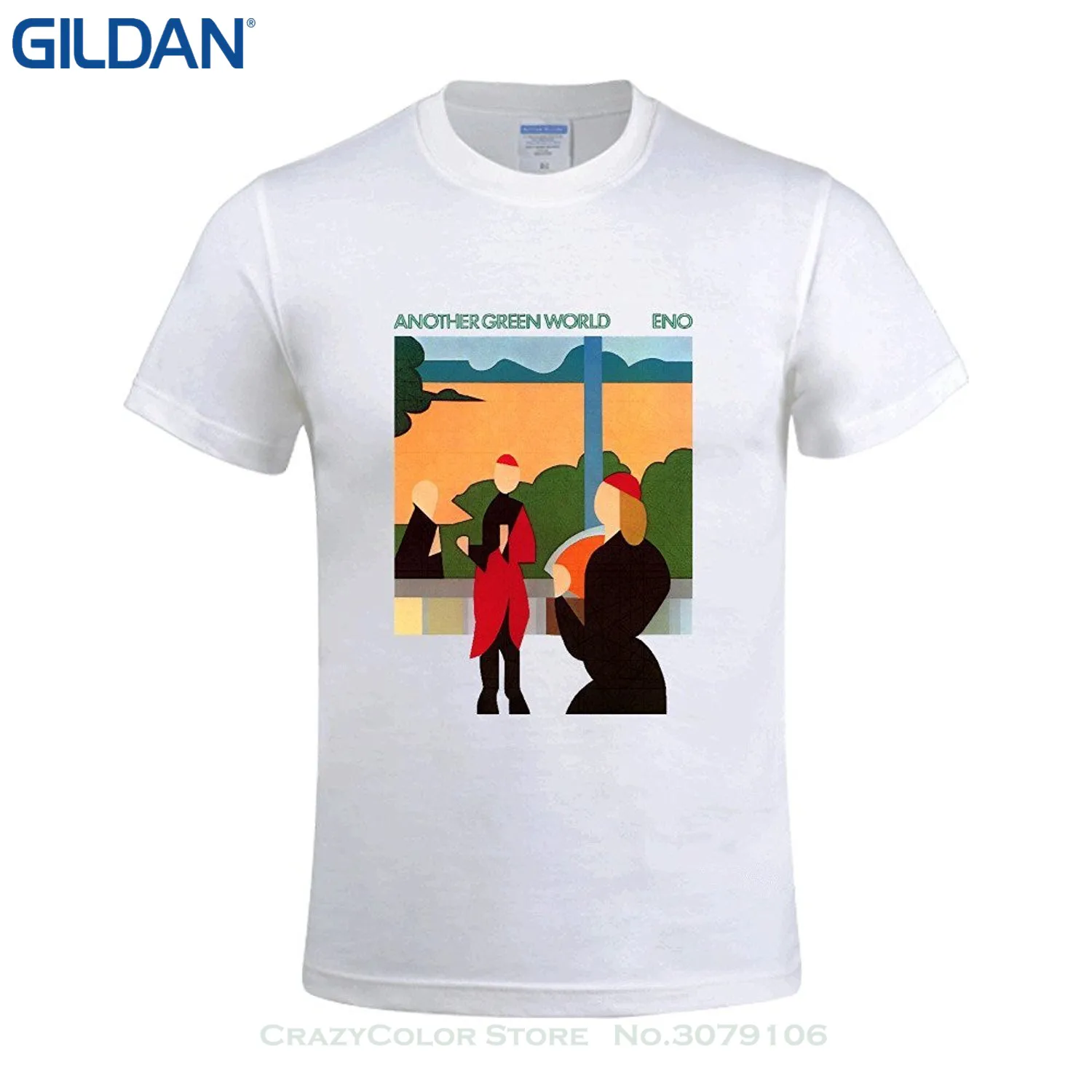 Customize Tee Shirts Brian Eno Another Green World Men's Round Neck Design Tee Shirts