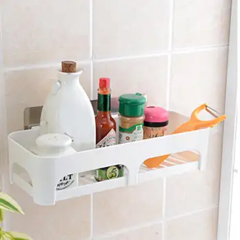 

Suction Cup Bathroom Kitchen Shelf Shampoo Holder Cosmetics Organizer Practical Storage Rack Wall Hanging Storage Basket Tools