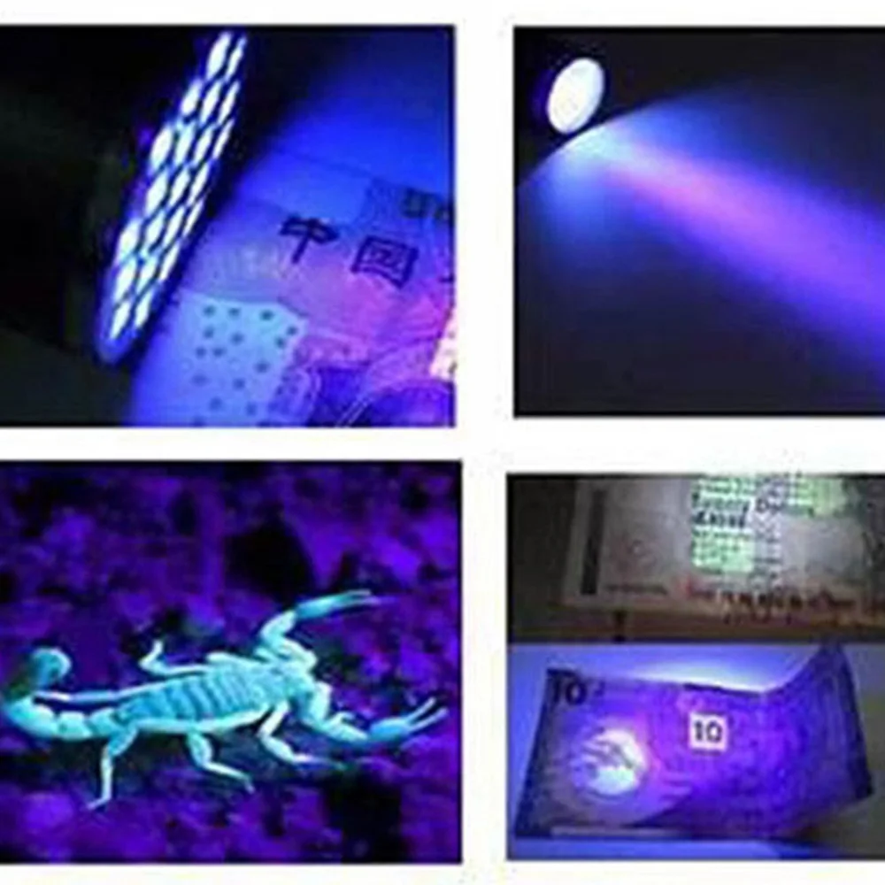 UV Flashlight 9 LED 3AAA battery