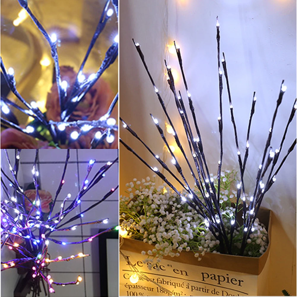 Ночные светильники с цветочным рисунком Sanyi 20 лампочек питание от батарейки