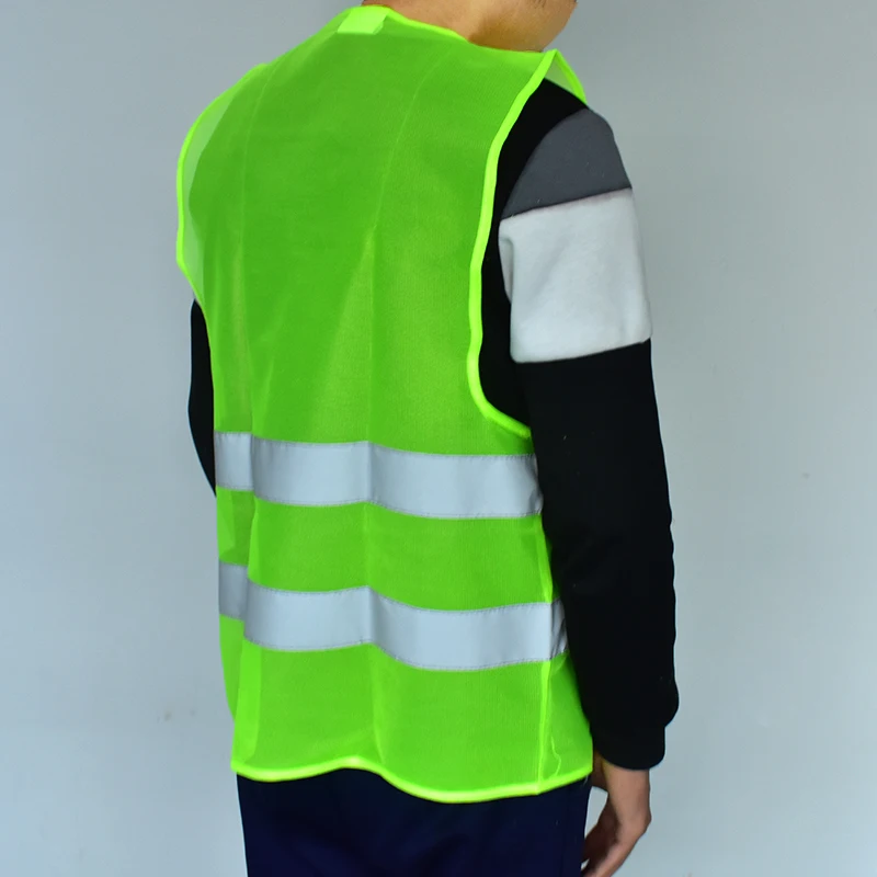 

Unisex Reflective Vest Workwear Provides High Visibility Day Night Running Cycle Warning Child Safety Vest