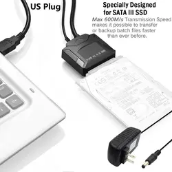 USB 3,0 для SATA 2,5/3,5 ''HDD SSD жесткий диск конвертер кабель адаптер питания США штекер