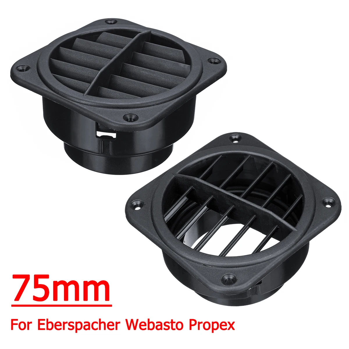 Buy Pair 75mm Car Warm Air Vent Outlet Heater Ducting